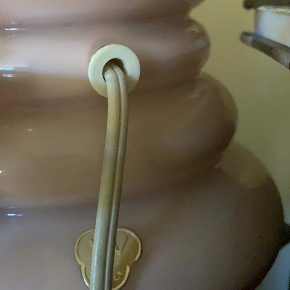 Vintage Verrerie de Vianne Glass VV Lily tulip shape table lamp Made in France - Picture 9 of 9